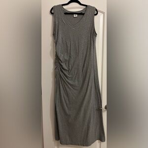 CAbi Gray Asymmetrical Maxi Dress for Work or Play!